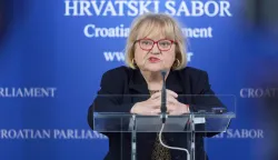 Zagreb, 24.03.2026. - Konferencija za medije saborske zastupnice Anka Mrak-Tarita&scaron;&nbsp; na temu: "&Scaron;esta obljetnica potresa u Zagrebu i obnova nakon potresa".Na fotografiji Anka Mrak-Tarita&scaron;.foto HINA/ Edvard &Scaron;U&Scaron;AK