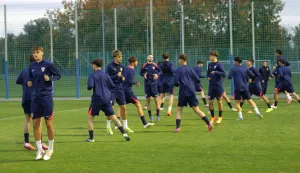 Osijek, 27. 10. 2025., Opus Arena, Hrvatska nogometna reprezentacija, U-17, priprema, pripreme, trening SNIMIO BRUNO JOBST