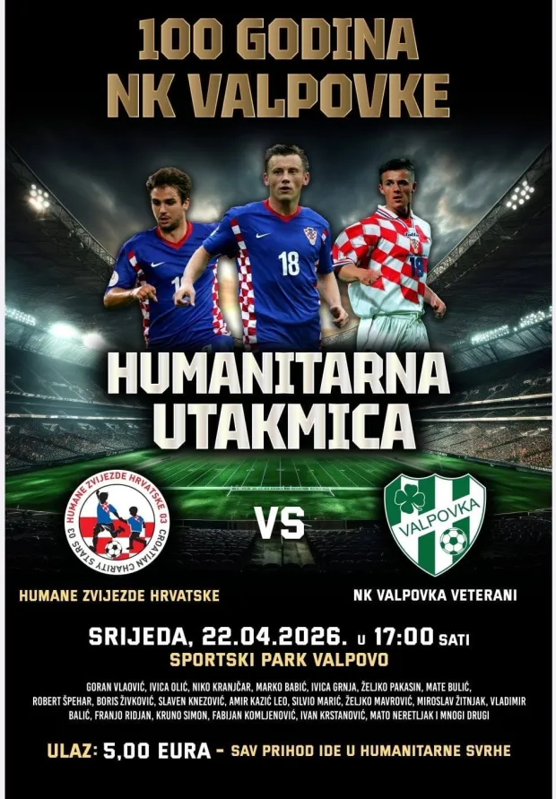 NK VALPOVKA 100 GODINA HUMANITARNA UTAKMICA