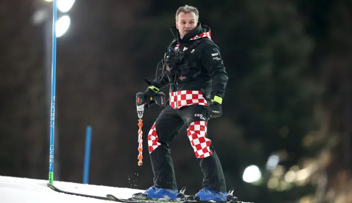 05.01.2022., Zagreb - Priprema staze za prvu voznju muskog slaloma Audi FIS Svjetskog skijaskog kupa Snow Queen Trophy 2022. Vedran Pavlek Photo: Matija Habljak/PIXSELL