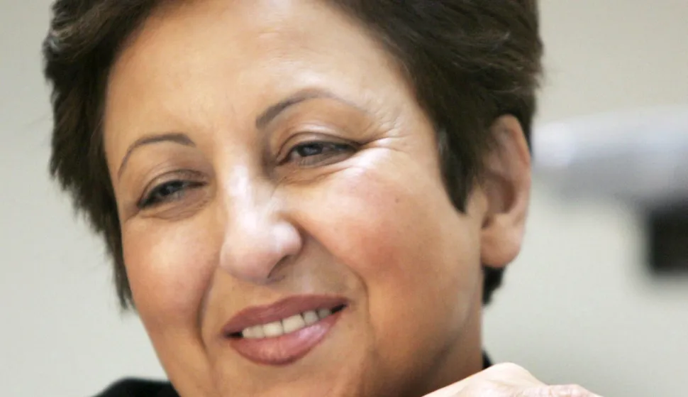 epa01582798 (FILES) Picture dated 12 October 2004 shows Shirin Ebadi of Iran, Nobel Peace Prize laureate of 2003, during a press conference in Oslo, Norway. Iranian police on 21 December 2008 closed and sealed-off the office of Nobel prize winner Shirin Ebadi in Tehran, sources close to Ebadi said. The police went to the office, used by a human rights group headed by Ebadi, called on the staff to leave and then sealed it off. No reason has yet been given for the closure. EPA/Morten Holm