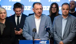 26.10.2025., GO HDZ, Zagreb - Kandidat za Predsjednika GO HDZ-a Ivan Matijevic daje izjavu za medije. Photo: Luka Antunac/PIXSELL