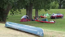 Osijek, 24. 07. 2024., Katakombe, kajak, kajaka&scaron;i, regata, kajak regata, regata Mura-Drava-Dunav, kampiranjeSNIMIO BRUNO JOBST