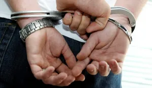 Policija, ilustracija, uhićenje, lisice