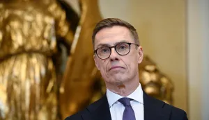 Finland's President Alexander Stubb gives a press conferance at the end of the Joint Expeditionary Force JEF Leaders? Summit in Helsinki, Finland on March 26, 2026. The topics on the agenda include support from the JEF countries to Ukraine and the overall security situation in Europe. (Photo by Markku Ulander/Lehtikuva/AFP)/Finland OUT