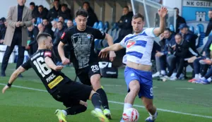 Osijek, 28. 02. 2026, Opus Arena, nogomet, Osijek - Vukovar, SuperSport HNL 25/26. Tonio Teklić (99).snimio GOJKO MITIĆ