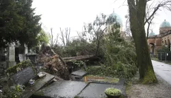Zagreb, 27.03.2026. - &Scaron;teta od nevremena na gradskom groblju Mirogoj.. foto HINA/ Lana SLIVAR DOMINIĆ/ lsd