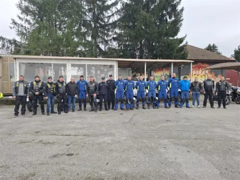 Kondicijski trening policijskih motociklista u Virovitici