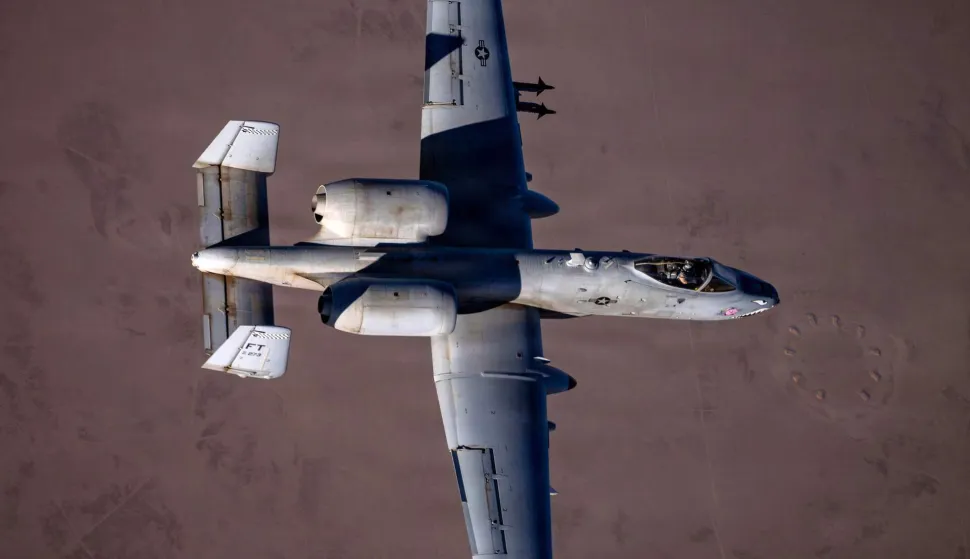 In this US Air Force handout photo released by US Central Command public affairs, a US Air Force A-10 Thunderbolt II aircraft flies over the US Central Command area of responsibility during Operation Epic Fury on March 9, 2026. Tehran said on April 3 that it had shot down an F-15 warplane and US media reported United States special forces had rescued one of its two crew members, with the other still missing. Iran's military also said it downed a US A-10 ground attack aircraft in the Gulf, with US media saying the pilot of that plane was rescued. (Photo by US Airforce/AFP)/RESTRICTED TO EDITORIAL USE - MANDATORY CREDIT "AFP PHOTO/US AIR FORCE PHOTO and US CENTRAL COMMAND/HANDOUT" - HANDOUT - NO MARKETING NO ADVERTISING CAMPAIGNS - DISTRIBUTED AS A SERVICE TO CLIENTS