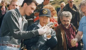 Identifikacija žrtava masovnih grobnica. prof.dr. Dragan Primorac, prof.dr. Henry Lee, Prof.dr Moses Schanfield, (iza prof.dr. Barbara Wolf) i prof.dr. Michael Baden