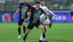 Zagreb, 07.11.2025.- Utakmica 13. kola HNL-a HNK Gorica - HNK Vukovar. Na fotografiji Simmonds Keyendrah Qwamalik Tegan. Na fotografiji Eniss Shabani.foto HINA/ Admir BULJUBA&Scaron;IĆ/ abu