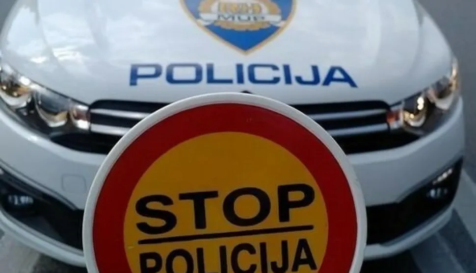 Policija, ilustracija, znak stop 