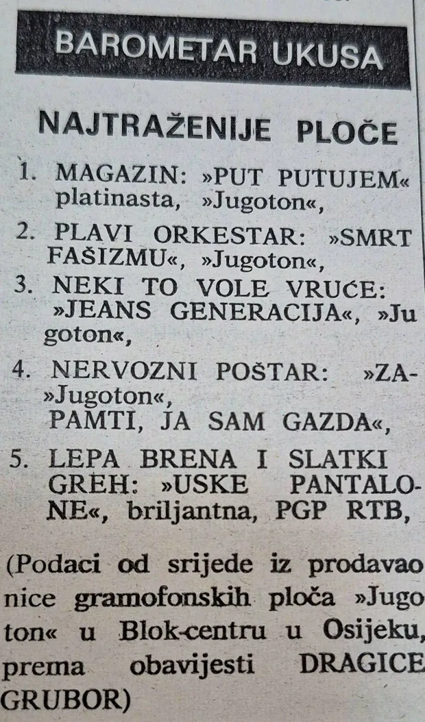 Glazba osamdesetih u srcu Slavonije: Najdraže ploče kupovali u Jugotonu iza Supera