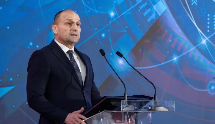 Zagreb, 5.11.2025 - Konferencija "Obrambena industrija Hrvatske 2025. - Europske prilike, dual-use tehnologije i globalna sigurnost". Na slici Ivan Anu&scaron;ić.Foto Hina/ Dario GRZELJ/ dag