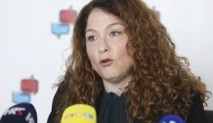 Zagreb, 08.04.2026. - Pučka pravobraniteljica Tena &Scaron;imonović Einwalter (na fotografiji) predstavila je Izvje&scaron;će pučke pravobraniteljice za 2025. godinu i Posebno izvje&scaron;ća pučke pravobraniteljice "Prava starijih osoba u Hrvatskoj". foto HINA/ Lana SLIVAR DOMINIĆ/ lsd