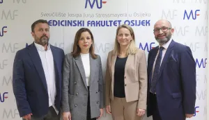 Osijek, 09. 04. 2026., MFOS, konferencija, Zdravlje počinje prevencijom, Tomislav Benjak; Ana Stupin; Martina Bogut Barić; Ivan Mi&scaron;kulin  SNIMIO BRUNO JOBST