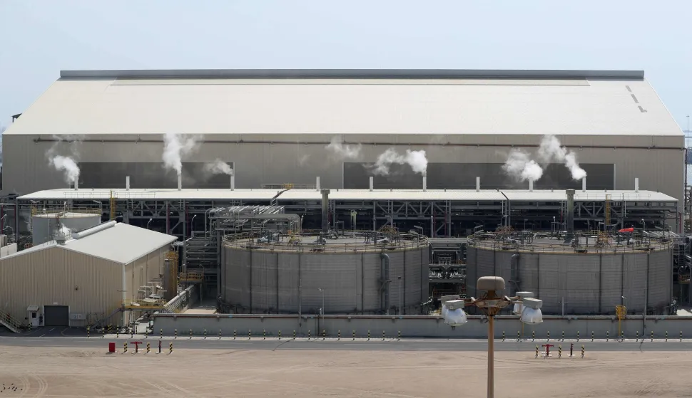 (FILES) This picture shows the Ras Laffan Industrial City, Qatar's principal site for production of liquefied natural gas and gas-to-liquid, administrated by Qatar Petroleum, some 80 kilometers (50 miles) north of the capital Doha, on February 6, 2017. Tehran on March 19, 2026, has carried out a series of attacks on Gulf energy sites, including on Qatar's huge Ras Laffan LNG facility, in retaliation for an Israeli strike on Iran's South Pars gas field -- part of the world's largest natural gas reservoir. (Photo by KARIM JAAFAR/AFP)