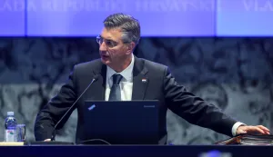 01.04.2026., Zagreb - Odrzana 157. sjednica Vlade RH u Nacionalnoj i sveucilisnoj knjiznici. Predsjednik Vlade RH Andrej Plenkovic. Photo: Igor Kralj/PIXSELL