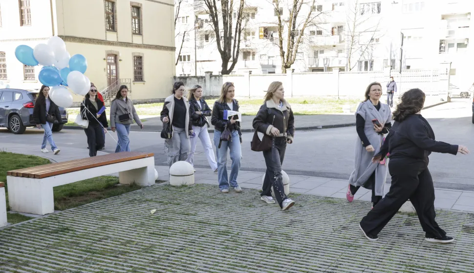 Zagreb, 19.03.2026 - Dan otvorenih vrata Hrvatskog katoličkog sveučili&scaron;ta koji se održava pod nazivom "Studenti za maturante".&nbsp; U programu sudjeluju studenti povijesti, psihologije, sociologije, sestrinstva, primaljstva, računarstva, prava, komunikologije i medicine, koji su posjetiteljima predstavili studijske programe i svakodnevni život na Sveučili&scaron;tu.foto HINA/ Admir BULJUBA&Scaron;IĆ/ abu