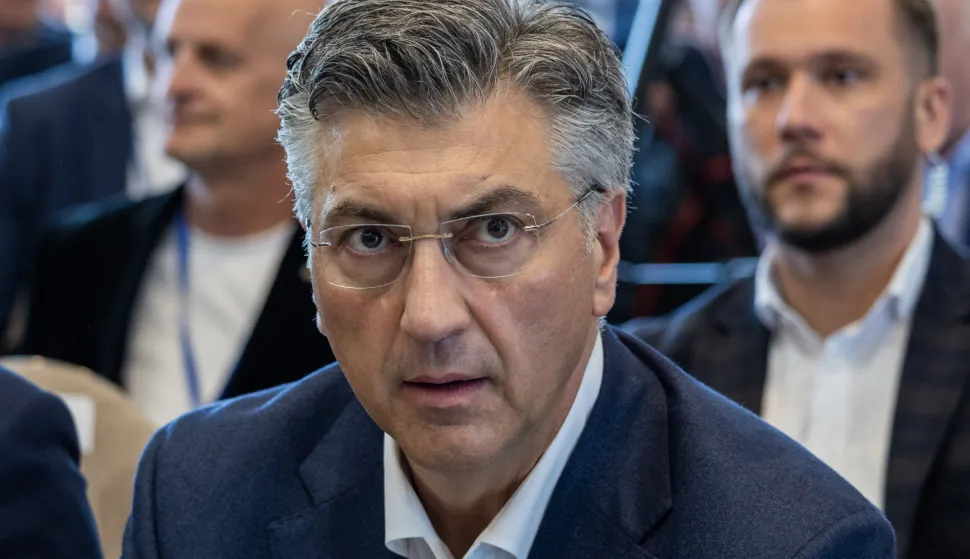 Zagreb, 11.4.2026 - Izborni sabor Zajednice poduzetnika i obrtnika HDZ-a. Na slici Andrej Plenković.Foto Hina/ Dario GRZELJ/ dag