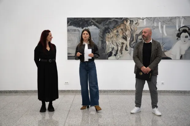 Osijek, 10. 4. 2026., Izložba Helene Shultheis Edgeler - Deus Machina/SigilHelena Shultheis Edgeler; izložba; umjetnost; kultura; kulturni centar