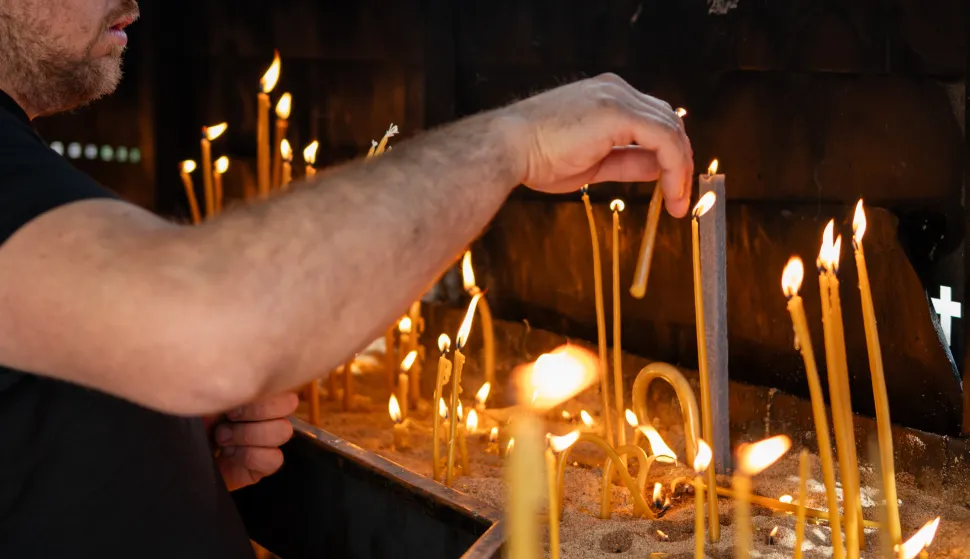 12.04.2026., Crkva Preobrazenja gospodnjeg, Zagreb &ndash; Pravoslavni vjernici proslavili Uskrs liturgijom u zagrebackom hramu Preobrazenja Gospodnjeg. Photo: Luka Antunac/PIXSELL