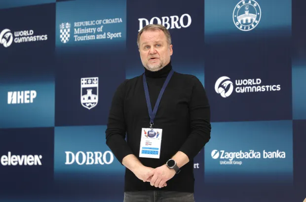 Osijek, 08. 04. 2026., Dvorana Gradski vrt, DOBRO World Cup, DOBRO World Cup 2026, press, konfencija za medije, Vladimir Mađarević SNIMIO BRUNO JOBST