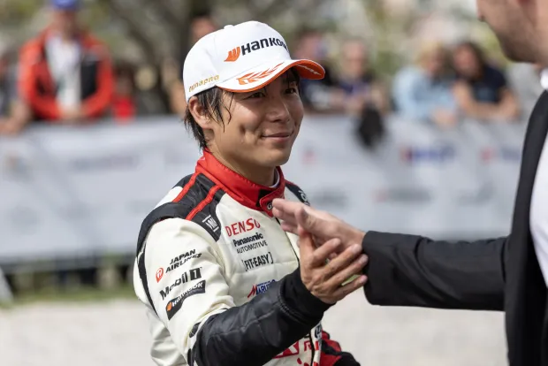Senj, 12.04.2026 - Japanac Takumoto Katsuta u Toyoti Yaris pobjednik je petog izdanja WRC Croatia Rallya, koji je zavr&scaron;io velikom dramom u nedjelju u Senju. Na slici pobjednik rallya Takamoto KATSUTA (JPN).foto HINA/ Damir SENČAR/ ds