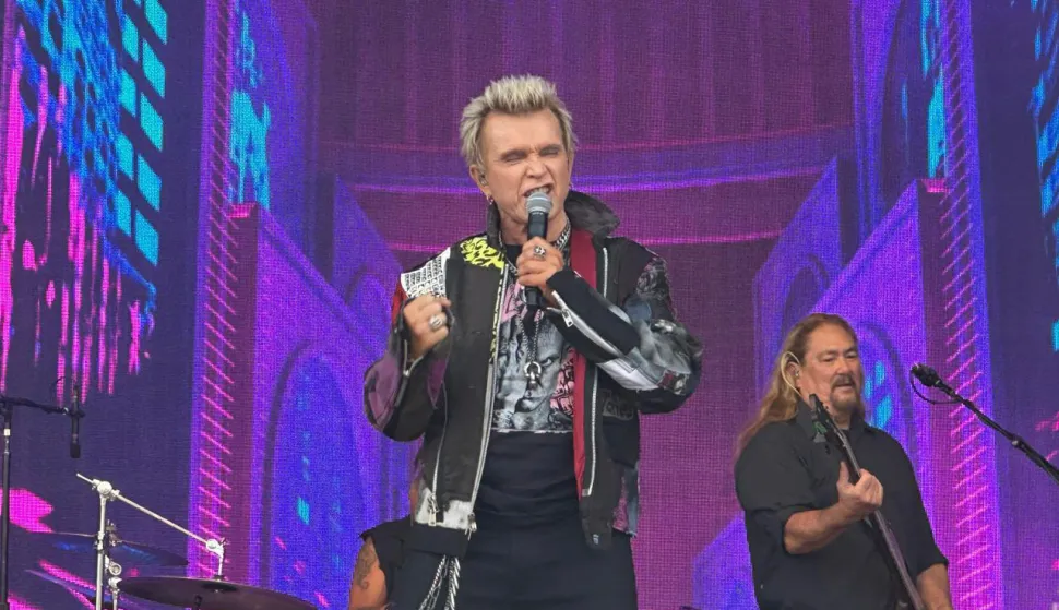 Billy Idol performs at the Forever Now Festival at Milton Keynes Bowl, England on Sunday 22nd June 2025 (Photo by Nigel Adams/Famous/Sipa USA) Photo: Famous Images/SIPA USA