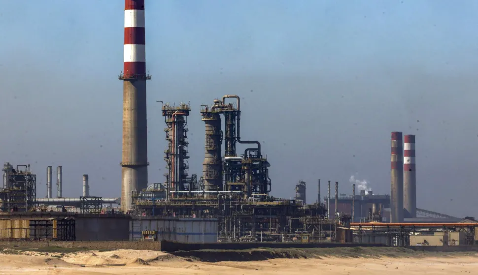 The SAMIR (Societe Anonyme Marocaine de l?Industrie du Raffinage) oil refinery, Morocco's only such facility, is pictured in Mohammedia near Casablanca on April 3, 2026. Casablanca's commercial court on February 27 rejected a $3.5 billion offer to acquire the assets of the North African country?s only oil refinery from an investor based in the UAE. The verdict, issued due to a lack of sufficient legal documentation and guarantees for the bid, halted the most significant attempt in years to revive domestic fuel refining. (Photo by Abdel Majid BZIOUAT/AFP)