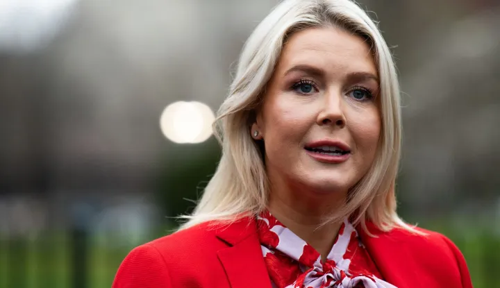 White House Press Secretary Karoline Leavitt speaks to members of the press outside of the West Wing at the White House in Washington, DC, March 16, 2026. (Photo by Annabelle GORDON/AFP)