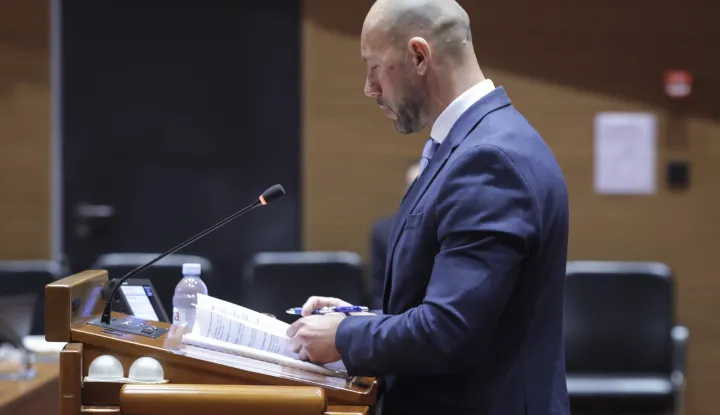 Zagreb, 16.04.2026 - Nastavak 10. sjednice Hrvatskog sabora koja je započela raspravom o Prijedlogu zakona o izmjenama i dopunama Zakona o obveznim odnosima. Na fotografiji Damir Habijan.foto HINA/ Admir BULJUBA&Scaron;IĆ/ abu