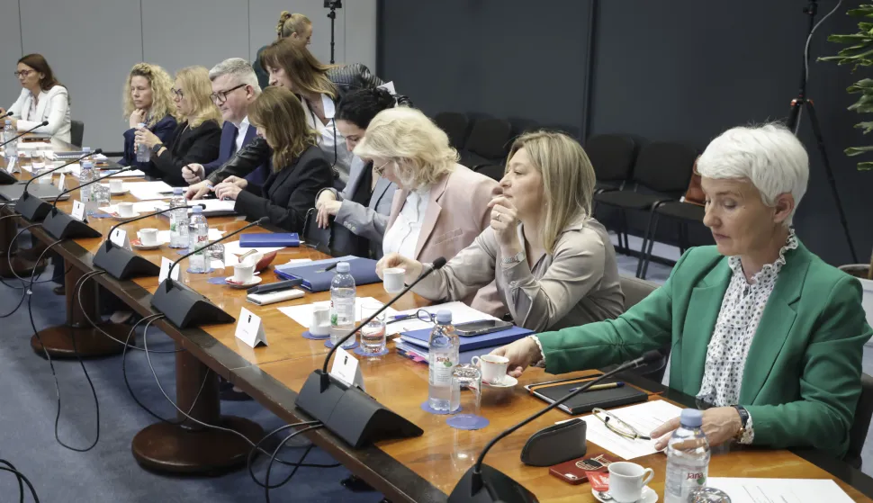 Zagreb, 16.04.2026 - Hrvatski sabor, 16. tematska sjednica Nacionalnog vijeća za praćenje provedbe Strategije sprječavanja korupcije s temom: "Ima li korupcije u Državnim nekretninama d.o.o. trgovačkom dru&scaron;tvu u vlasni&scaron;tvu Republike Hrvatske".foto HINA/ Admir BULJUBA&Scaron;IĆ/ abu