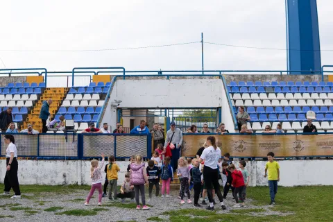 Osijek, 16. 4. 2026., Javnozdravstvena inicijativa Trenirajmo sigurni pod suncem, Stadion Gradski vrtzdravlje; djeca; za&scaron;tita od sunca; zdravstvo; inicijativa; sport; aktivnost
