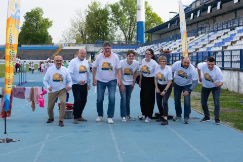Osijek, 16. 4. 2026., Javnozdravstvena inicijativa Trenirajmo sigurni pod suncem, Stadion Gradski vrtzdravlje; djeca; za&scaron;tita od sunca; zdravstvo; inicijativa; sport; aktivnost