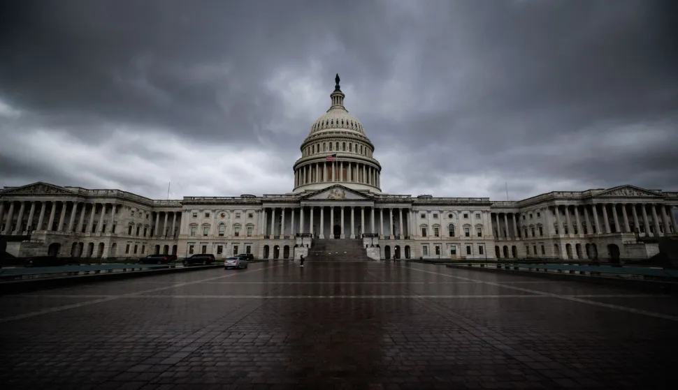 WASHINGTON, DC - MARCH 27: The U.S. Capitol building is seen on March 27, 2026 in Washington, DC. The Senate passed a bill in the early morning hours on Friday to fund most of the Department of Homeland Security, except for Immigration and Customs Enforcement or the Border Patrol, which now has to get through the House and the Presidents desk as delays at airports around the country continue to grow due to TSA agents having to go without pay for over 40 days. Samuel Corum/Getty Images/AFP (Photo by Samuel Corum/GETTY IMAGES NORTH AMERICA/Getty Images via AFP)