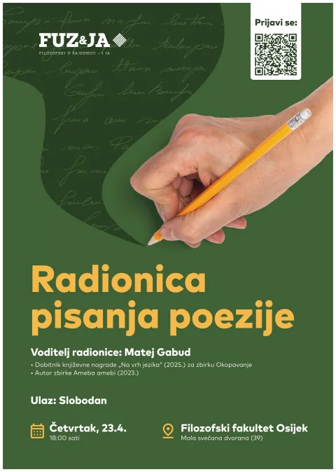 Radionica ppisanja poezije na FFOS-uvizual