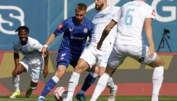 Zagreb, 18.04.2026. - Utakmica 30. kola HNL-a Dinamo - Rijeka. Na fotografiji Luka Stojković, Anel Husić, Stjepan Radelić. foto HINA/ Tomislav PAVLEK/ tm