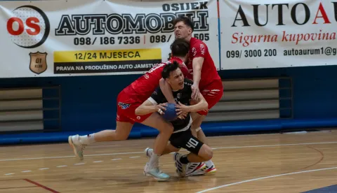 Osijek, 18. 4. 2026., Rukomet mu&scaron;karci, Osijek - Čakovecrukomet; mu&scaron;karci; Osijek; Čakovec; sport