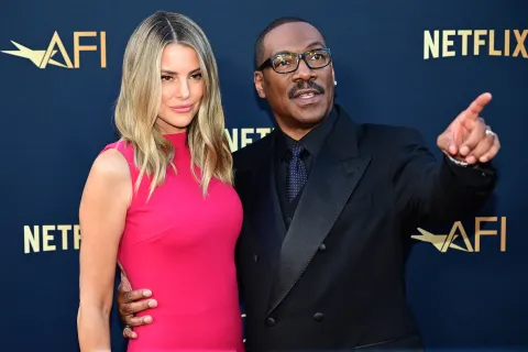 Eddie Murphy and wife Paige Butcher attend the 51st American Film Institute (AFI) Life Achievement Award ceremony at The Dolby Theatre in the Hollywood section of Los Angeles on Saturday, April 18, 2026. Hollywood legends gathered Saturday at the gala tribute to Eddie Murphy in celebration of his five-decade career. Photo by John McCoy/UPI Photo via Newscom Photo: JOHN MCCOY/NEWSCOM