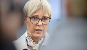 Slovenia?s President Natasa Pirc Musar addresses media representatives at a polling station after casting her vote during the general election in Radomlje on March 22, 2026. Slovenians are voting in tight parliamentary elections, with the conservatives of veteran politician Janez Jansa, an admirer of US President Donald Trump, eyeing a comeback. A Jansa return could see the ex-Yugoslav nation, a European Union member of two million people, take an illiberal turn again after four years of centre-left rule under liberal Prime Minister Robert Golob. (Photo by Jure Makovec/AFP)