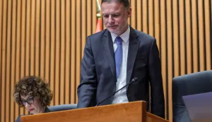 Zagreb, 19.02.2026 - Nastavak 9. sjednice Hrvatskog sabora koja je započela raspravom o Izvje&scaron;ću o ostvarivanju prava na besplatnu pravnu pomoć i utro&scaron;ku sredstava u 2024. Na fotografiji Gordan Jandroković.foto HINA/ Admir BULJUBA&Scaron;IĆ/ abu