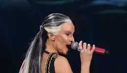 Rome, Rai studios ex Dear, TV show "Tale e Quale Show". In the photo: Verdiana imitates Anna Oxa (Photo by Marco Provvisionato/ipa-agency/IPA/Sipa USA) Photo: IPA/SIPA USA