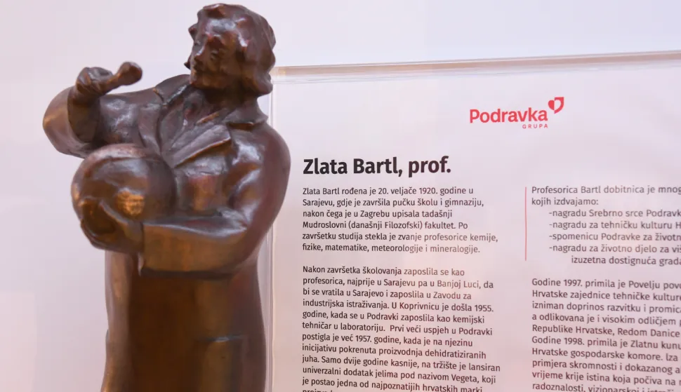 25.03.2025., Koprivnica - Kompanija Podravka je predstavila program Zaklade 'Zlata Bartl'. Kao drustveno odgovorna kompanija, Podravka ce i kroz rad Zaklade promicati vaznost ulaganja u znanost i obrazovanje te pruziti podrsku izvrsnim studentima i ucenicima. Zakladu je predstavila predsjednica Uprave Martina Dalic. Photo: Damir Spehar/PIXSELL/PIXSELL