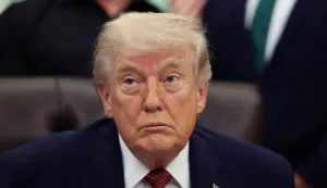 WASHINGTON, DC - APRIL 18: U.S. President Donald Trump speaks in the Oval Office after signing an Executive Order April 18, 2026 in Washington, DC. The executive order directs the Food and Drug Administration to issue new guidance on the use of psychedelic drugs intended for clinical trials for U.S. veterans suffering from Post Traumatic Stress Disorder. 2 Tasos Katopodis/Getty Images/AFP (Photo by TASOS KATOPODIS/GETTY IMAGES NORTH AMERICA/Getty Images via AFP)