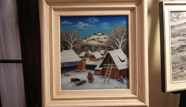 18.03.2024., Zagreb - Pripreme i postavljanje skupocjenih umjetnina za sutrasnju Aukciju aukcijske kuce Artmark u hotelu Esplanade. Ivan Generalic, vrijeme za rucak. Photo: Marko Prpic/PIXSELL