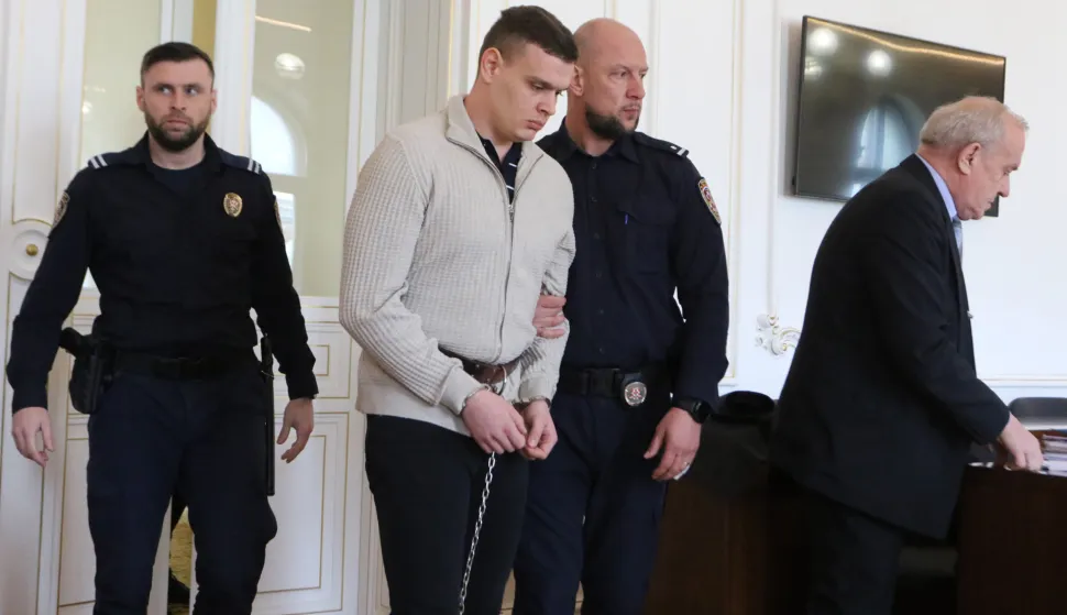 Osijek, 20. 03. 2026, Županijski sud u Osijeku. Početak novog suđenja Marku Smažilu za ubojstvo studentice Mihaele Berak. Marko Smažil.snimio GOJKO MITIĆ
