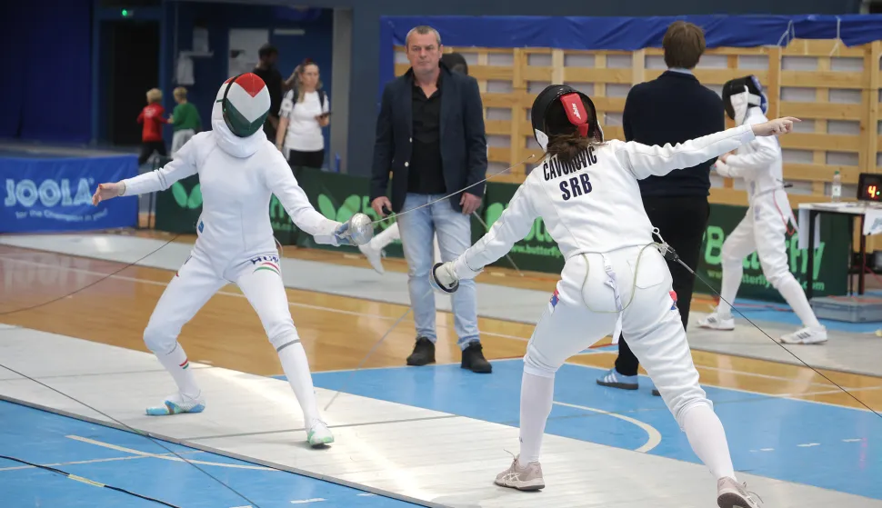 Osijek, 19. 04. 2026., Dvorana Gradski vrt, 9. Osijek Fencing Cup, međunarodni turnir, mačevanjeSNIMIO BRUNO JOBST