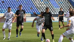 Osijek, 22. 2026, Stadion Gradski vrt, nogmoet, Vukovar 1991 - Gorica, SuperSport HNL 25/26. &Scaron;imun Butić (27) i Jakov Puljić (21).snimio GOJKO MITIĆ