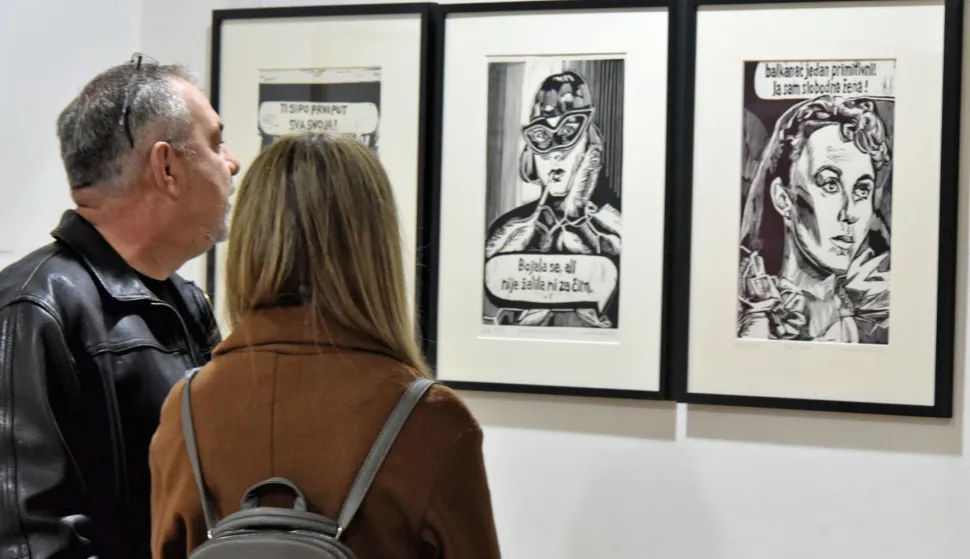 kultura...vinkovci...08.03.2024.duga ulica 18/a; otvorenje izlozbe "one su tu";foto Gordan Panić